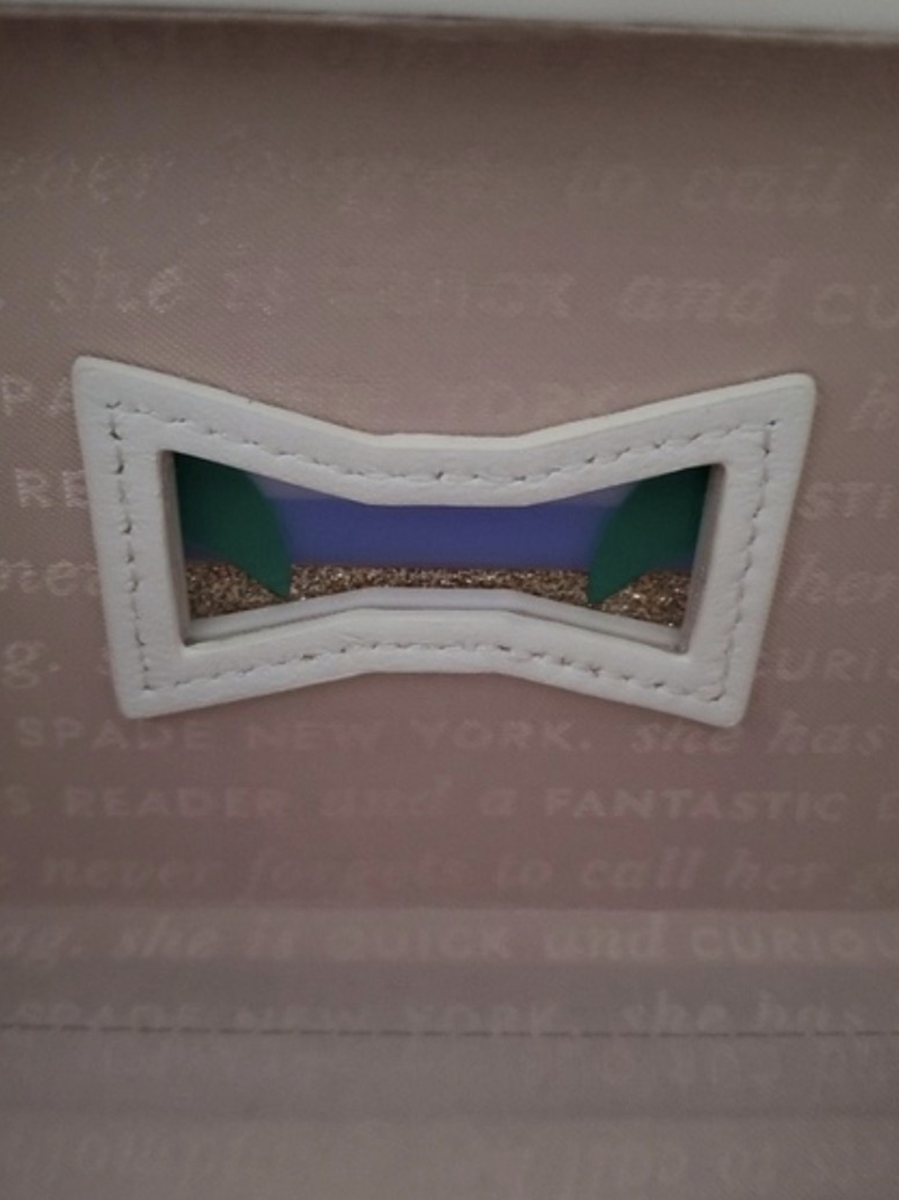 kate spade Palm Tree "I Need A Vacation" Acrylic Clutch - Green & Gold - Picture 5 of 12